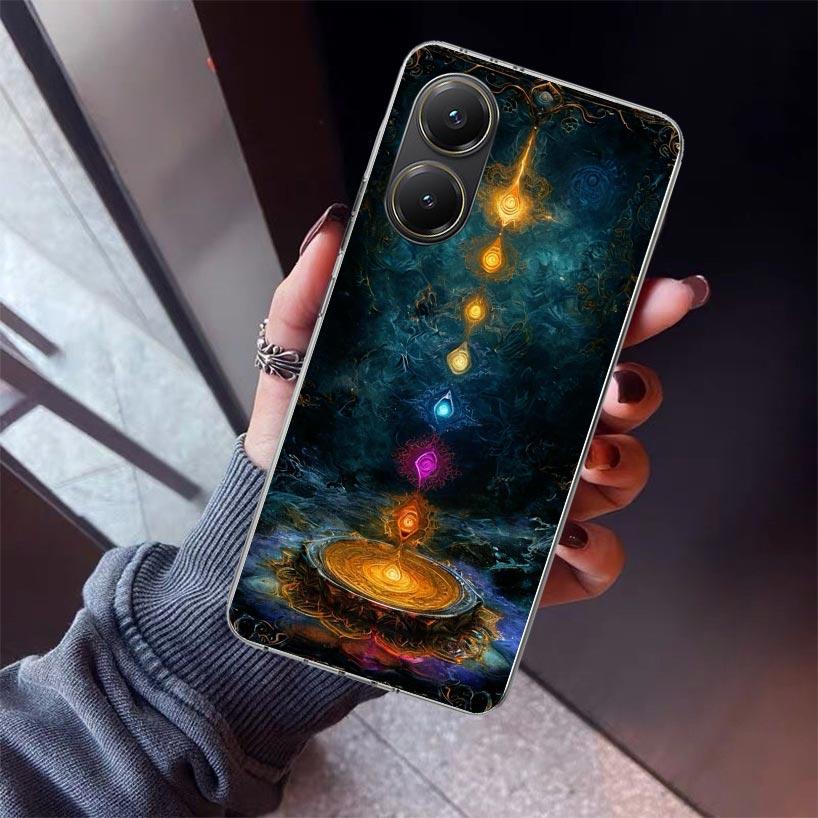Yoga Chakra Spiritual Energy Universe Phone Case For Xiaomi Poco X5 X6 X7 Pro F7 Ultra M7 Redmi 15C 15 13C 13 12C 12 10 10C 10A
