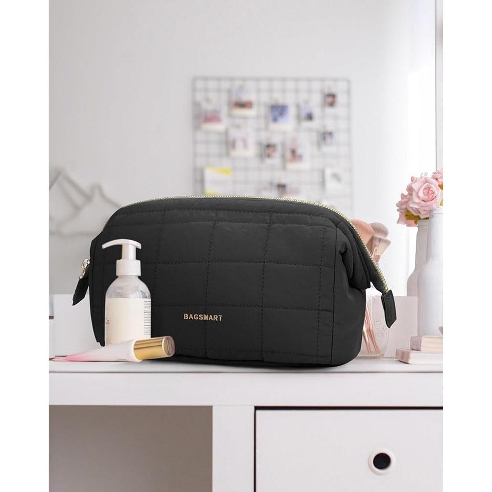 BAGSMART Большая косметичка для макияжа Дорожный органайзер для косметики Многофункциональная сумка для хранения