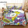 Комплект пододеяльников с граффити, симпатичный комплект постельного белья из полиэстера в стиле хип-хоп с наволочкой, размер Queen, полный размер для детей и подростков