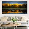 Big Size Landscape Pictures Forest Posters and Prints Trees River Reflection Canvas Painting for Living Room Home Decor Cuadros