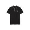 Emporio Armani EA7 Цветной блок Логотип Принт Повседневная рубашка-поло с коротким рукавом Мужские топы Черный 3RPF17-PJ03Z-1200