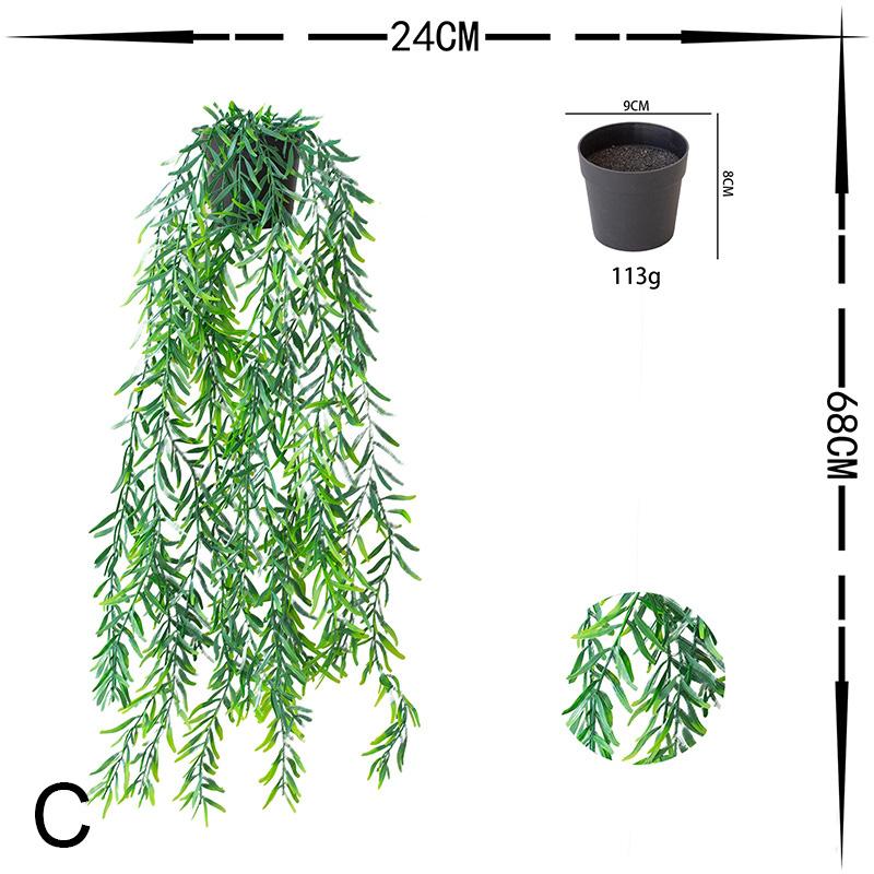 Имитация искусственной зелени, настенное украшение для дома и сада, растения из ротанга, виноградные лозы, зеленые листья