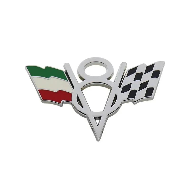 Американский флаг V8 V 8 Италия Великобритания Германия США Национальный флаг для крыла багажника заднего капота Шильдик Наклейка Эмблема Значок Стикер
