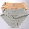 2Pcs/Set Seamless Silk Women's Panties Briefs Women Underwear Female Underpants Comfortable Silk Panty Sexy Woman Lingerie M-XL