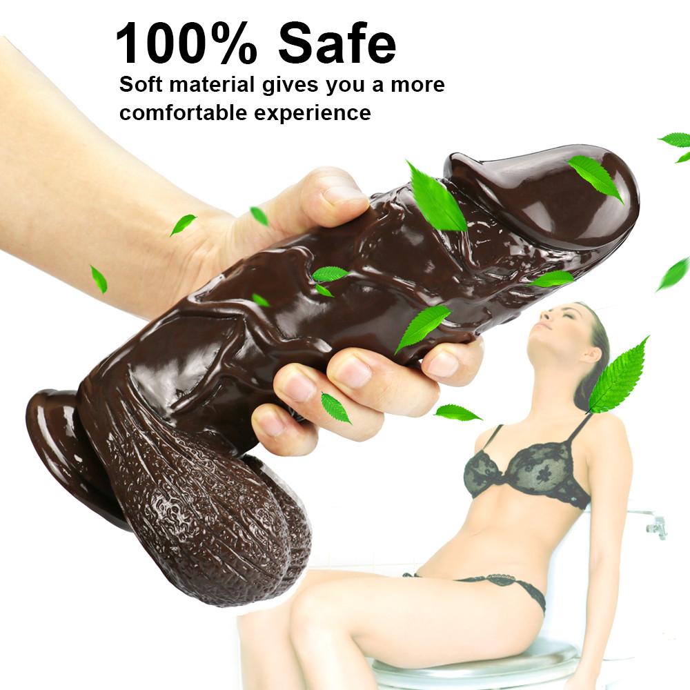 Коричневый гигантский фаллоимитатор на присоске, мягкие фаллоимитаторы для пар, пенис, анальная пробка, женская мастурбация, секс-игрушки для женщин, фаллоимитаторы, игрушки для взрослых