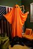 Clearstone Cosplay Halloween Rain Pumpkin Orange 2-Way Poncho, Unisex,
