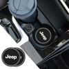 2Pcs Leather Coaster Anti-noise Water Cup Pad Cushion For Jeep Renegade Compass Grand Cherokee Wrangler Patriot Liberty Rubicon AJR1