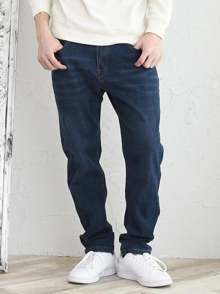 Вечный цикл Стрейч Деним Слим Без подгибки Подходит для взрослого Повседневный и Деловой Подходит для Мужчин в Их и Удобные Мужские Джинсы, Зауженные,