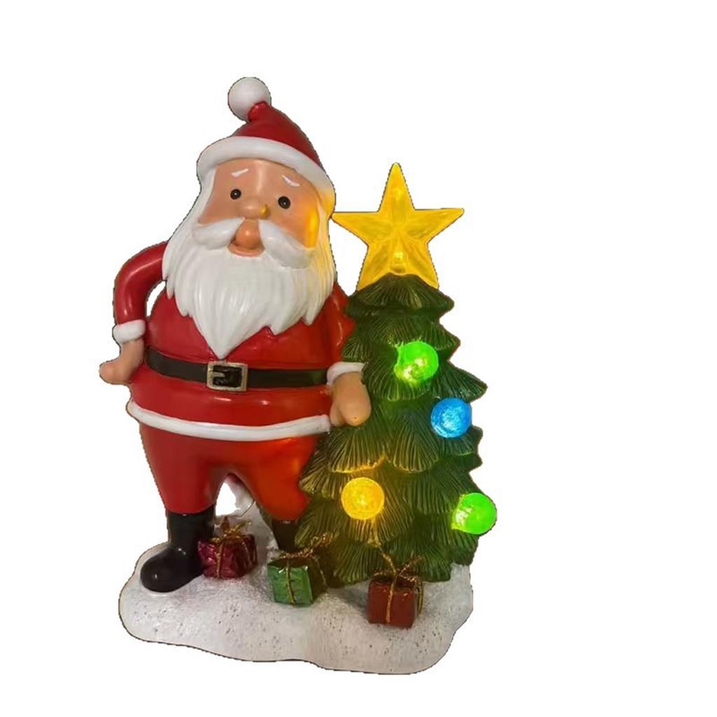 Christmas Tree Lamp Home Resin Craftsmanship Decoration Solar Powered Christmas Tree Lamp
