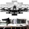 5 Pieces Nordic Canvas Painting Black and White Airplane Wing Posters and Prints Quadros Wall Art Pictures Home Decor No Frame