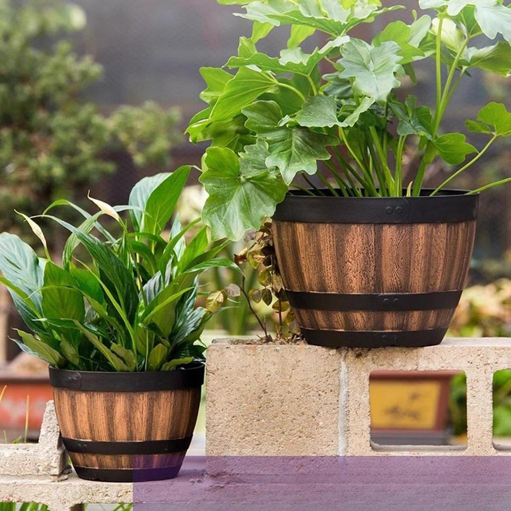 Бочки-кашпо для рабочего стола и сада с контейнером для растений