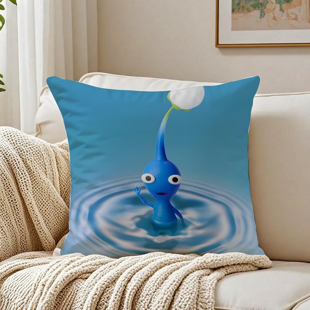 Cartoon Cute PPIKMINS Cushion Cover Pillowcase Antidustmite living Room Sofa Decor Cushion Room
