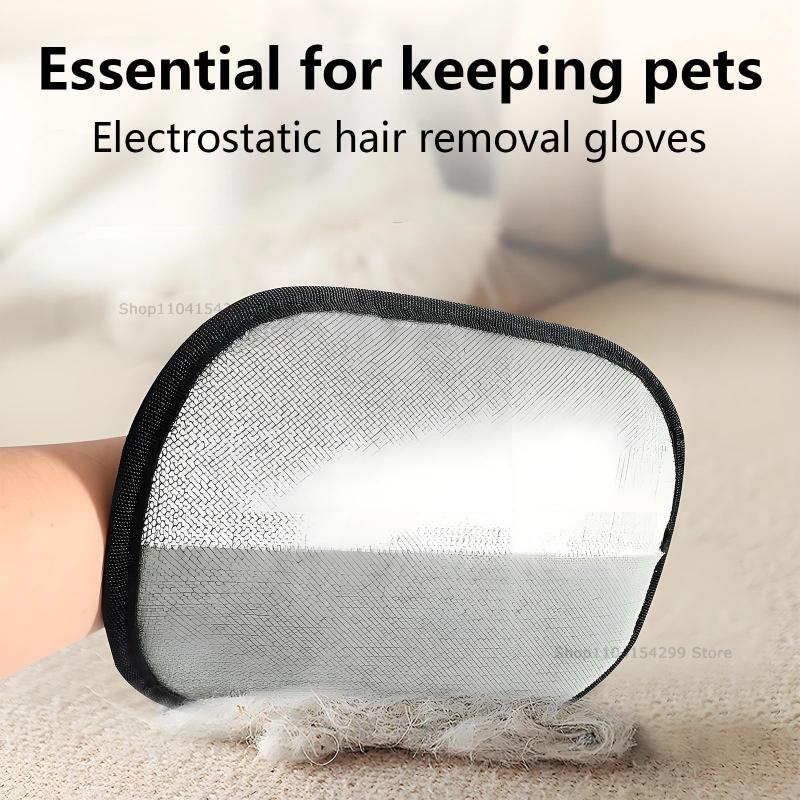 Pet Hair Removal Glove Cat & Dog Reusable Electrostatic Pet Hair Remover Grooming Gloves for Couch,Furniture,Carpet,Car