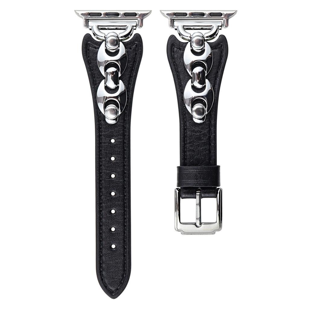 Wrist Strap for Apple Watch Series 10 9 8 7 SE 6 5 4 3 2 1 42mm 41mm 40mm 38mm D Metal Buckle Genuine Cow Leather Band