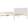 White Bed Frame with Headboard 75 x 190 cm Solid Pine Wood