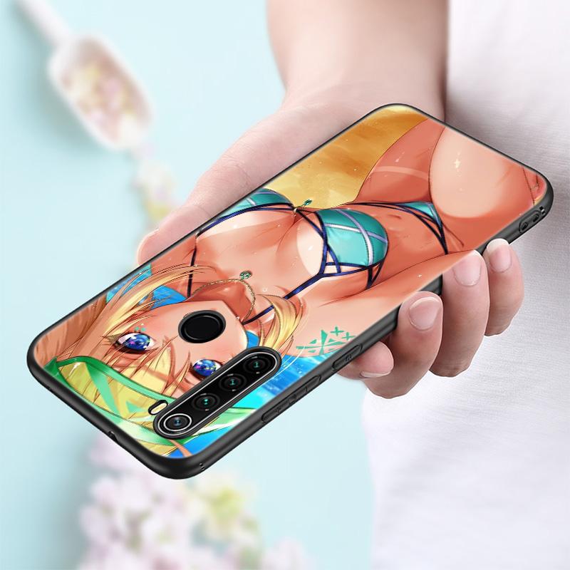 Аниме сексуальный силиконовый чехол-бикини для телефона Xiaomi Redmi Note 11 10 9 8 Pro 11T 10T 10S 9S 8T 9 9A 9C 9T черный мягкий чехол