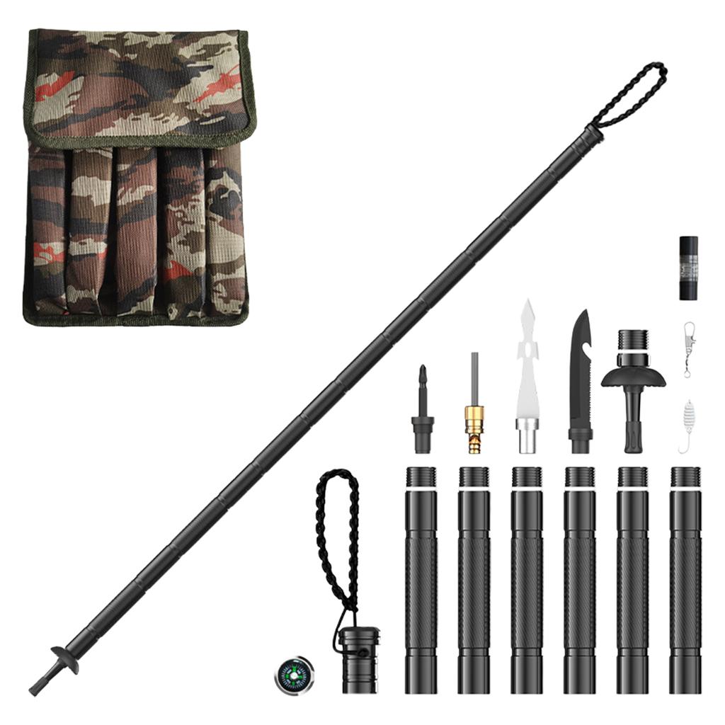 Туристическая палка для ходьбы, треккинговая палка, походный посох и треккинговая палка - Легкий алюминиевый снаряжение для приключений на природе, кемпинга, охоты 5 мл
