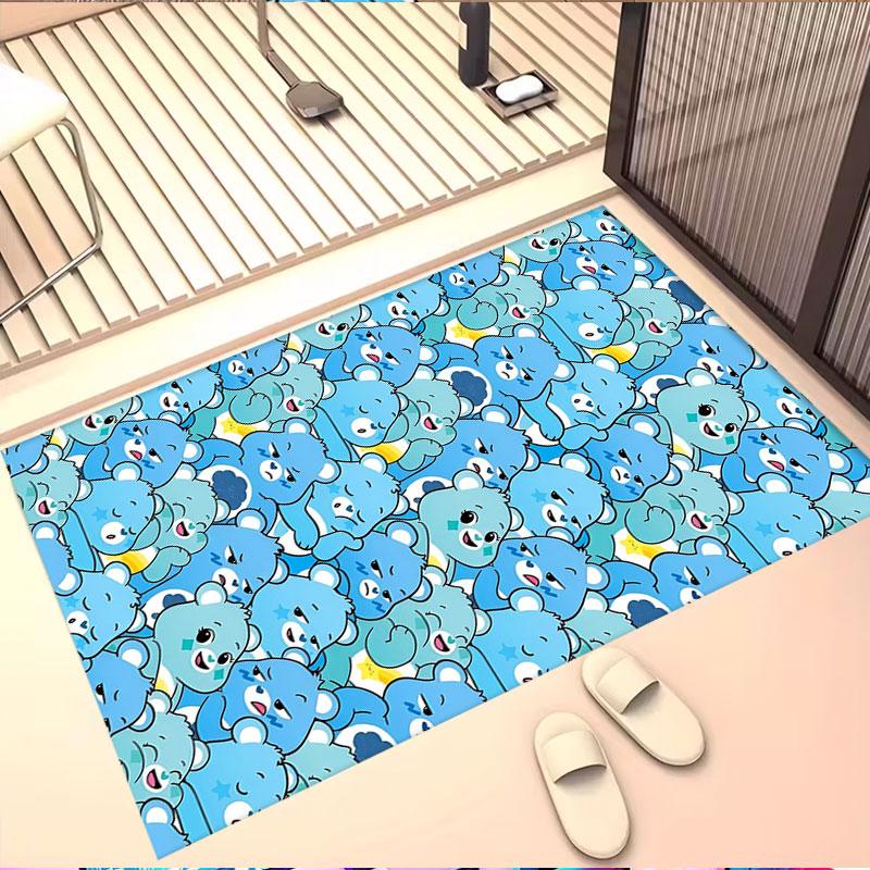 Care Bears Print Rug, Washable Floor Carpet, For Entryway Dorm Laundry Room Office Study, Home Decor Birthday Christmas Gift