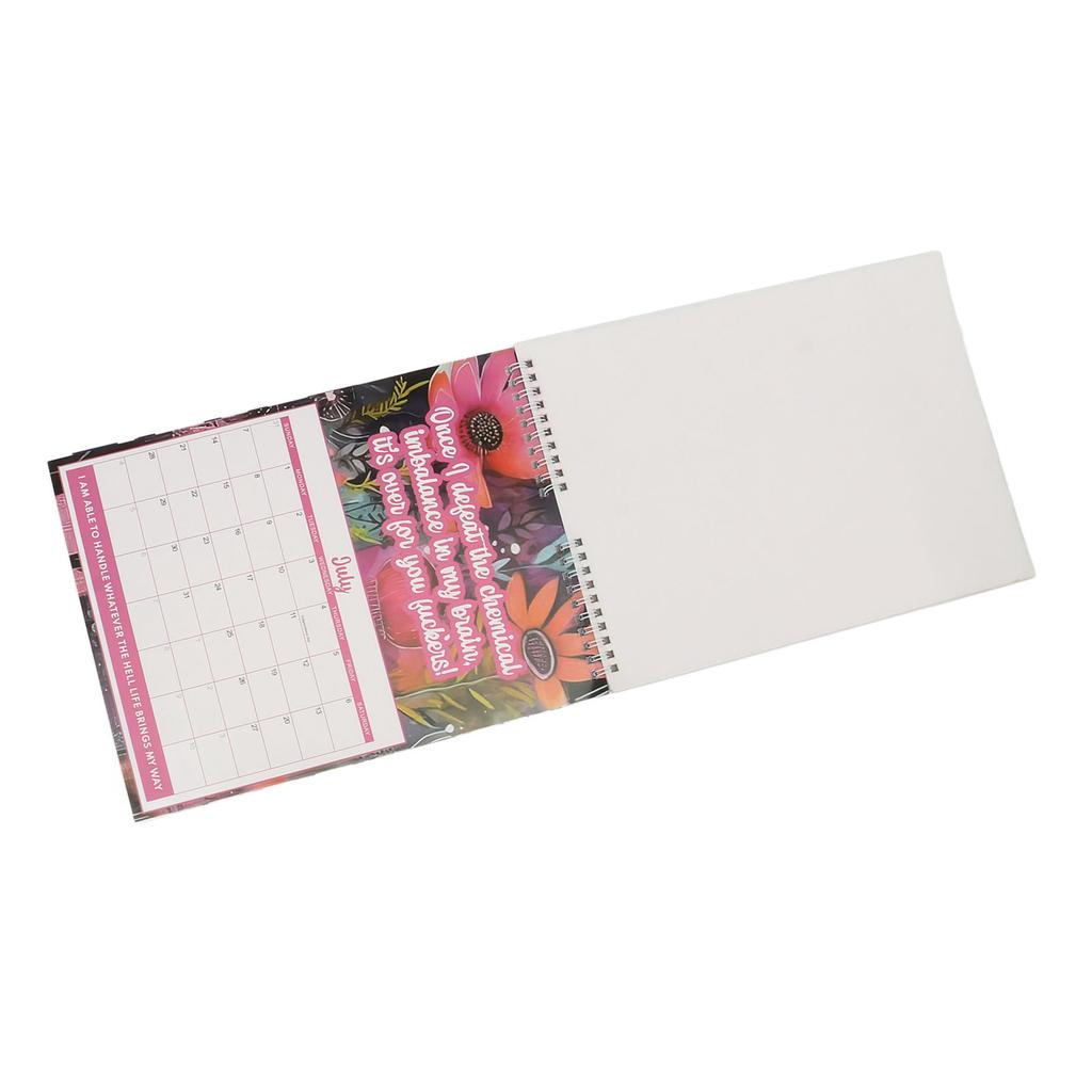 2024 Настольный календарь Многоцелевой инновационный веселый плотный бумажный ежемесячный календарь психического здоровья Маленький настольный календарь