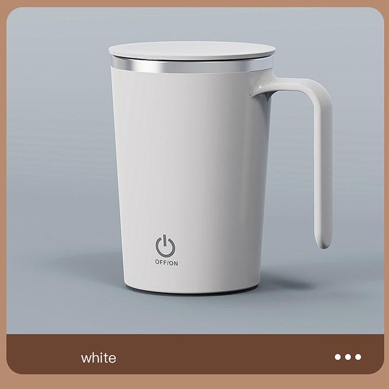 400ml/13.5oz Rechargeable Electric Stirring Cup 304 Stainless Steel Magnetic Cup For Hot Chocolate Milk Latte And Protein Powder