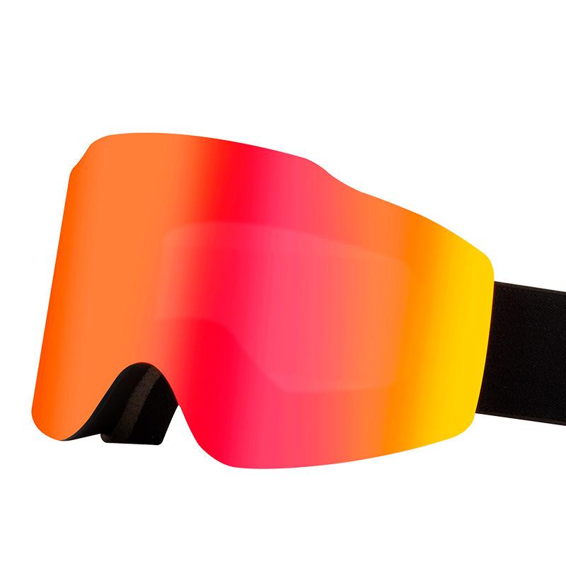 Magnetic double-layer anti-fog ski goggles, outdoor sports glasses, compatible with prescription lenses, UV protection goggles