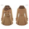 Women's 4XL Thermal Top New European and American Slim Mid-length Jacket Double-breasted Thick Coat