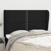 Headboard with Ears Black 147 x 23 x 118 128 cm Fabric