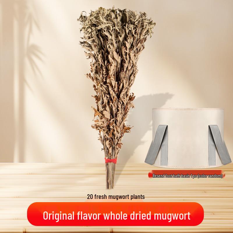 Dragon Boat Festival Mugwort Door Hanging - Whole Stalk for Home Decor, Foot and Bath Use, Chinese Style Sachet.