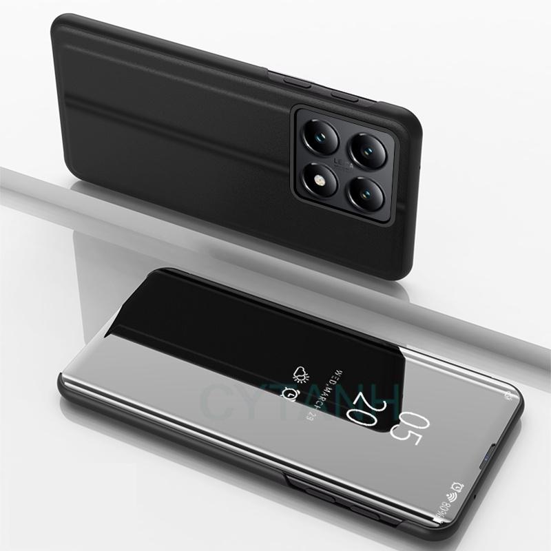 Зеркальные чехлы-книжки с полной защитой для Xiaomi 15T 15 14T 12 12T 13 13T 14 Pro Lite Чехол-подставка для Xiaomi 14T Pro Чехол