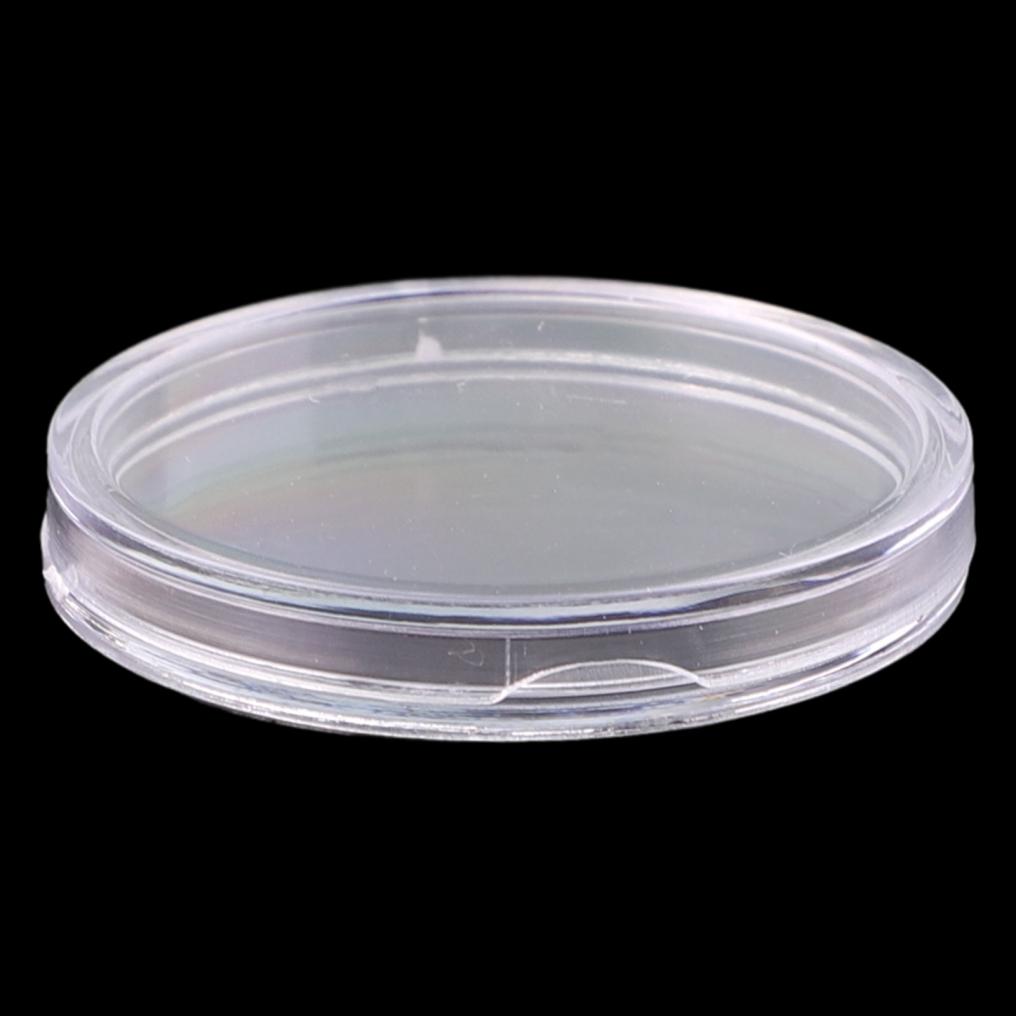 100 шт. Футляры для хранения монет Прозрачные капсулы Круглые Портативные Пластиковые Жетоны