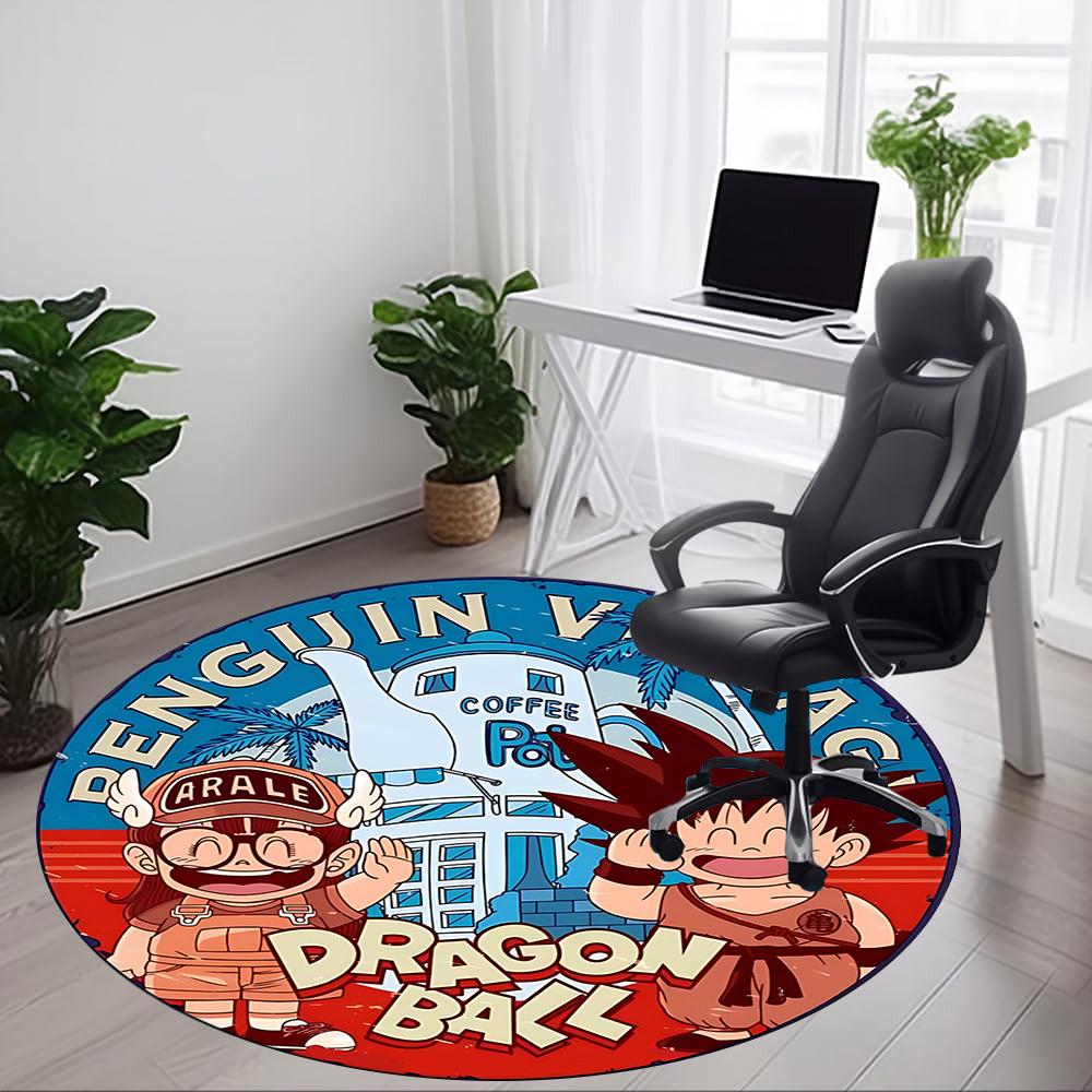 1pcDragon Ball Office Round Area Rug, Indoor Mat Suitable For Office,Bedroom Living Room Home Decor, Room Deco a0928161