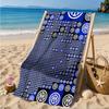 Mi-lan FC Emblem Printed Microfiber Beach Towel, Soft And Absorbent, Quick-Dry, Ideal for Summer Travel, Beach Essential, Swimming Pool