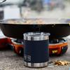 Кружка YETI Rambler Lowball 10 унций из нержавеющей стали с крышкой, темно-синяя, мини-тамблер 296 мл, серия Lowball