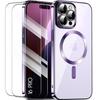 Protective Case - BOOLING - for iPhone 16 Pro - Shockproof Silicone - Magnetic Circle - 2 Tempered Glasses