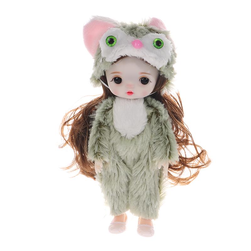 17 см Мини Кукла Подвижный Шарнир с Одеждой и Обувью 3D Кукла Девочка Игрушка Подарки