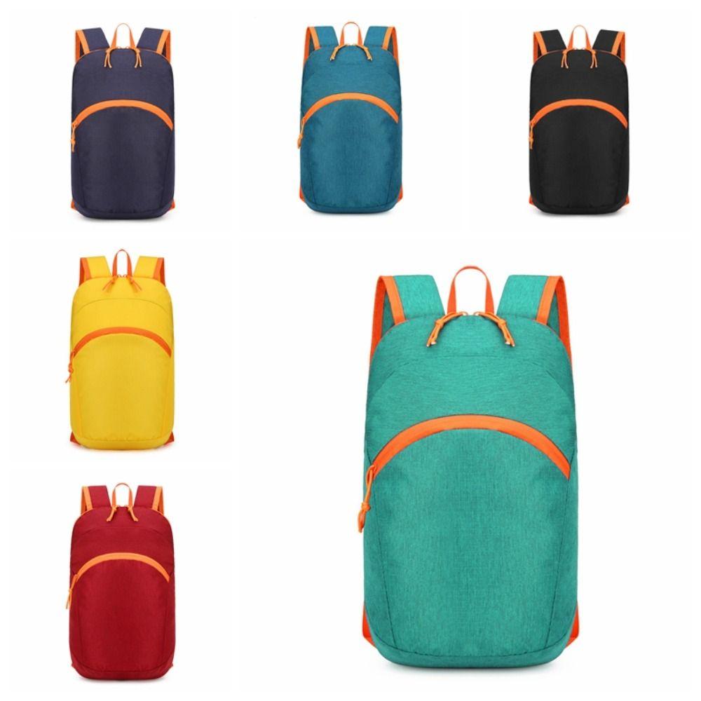 Nylon Mountaineering Backpack Zipper Travel Daypack Portable Outdoor Folding Backpack Female