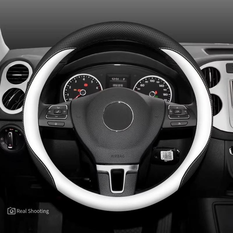 Для VW Volkswagen Tera Teramont Чехол на руль Автомобильный чехол на ручку из кожи Ультратонкий Противоскользящий Дышащий Аксессуары для интерьера