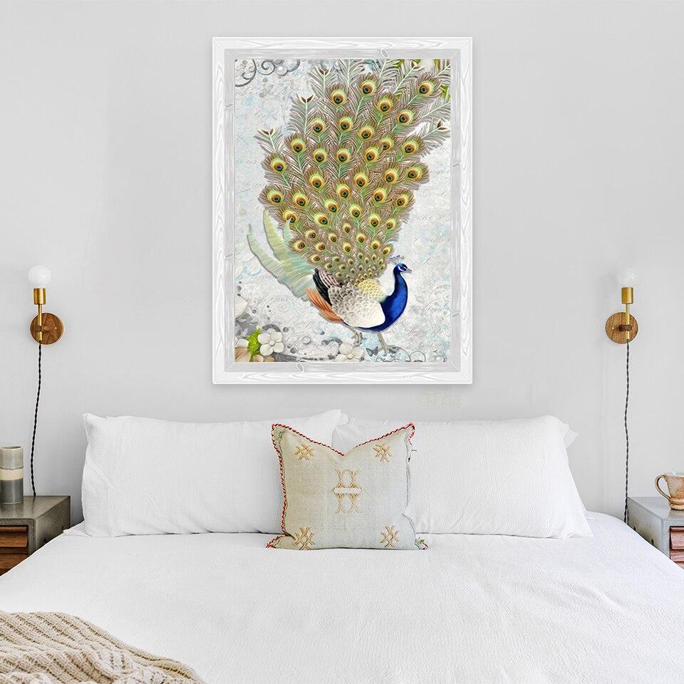 Новый 5D DIY алмазная живопись Павлин Алмазная вышивка цветок животное вышивка крестиком полная квадратная круглая дрель ремесла домашний декор подарок