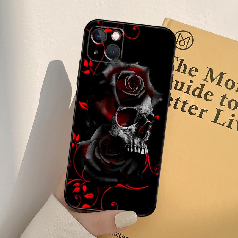 Ярко-красные Цветы Розы Чехол для Телефона Для iPhone 17 16 15 14 13 11 12 Pro Max mini XR 16e 15 16 Plus 17 Air Полное Покрытие