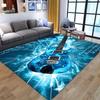 Modern Home Fashion Living Room Bedroom Rug 3D Guitar Home Decor Floor Rug Flannel Non-slip Soft Furry Rug Bathroom Antislip Mat