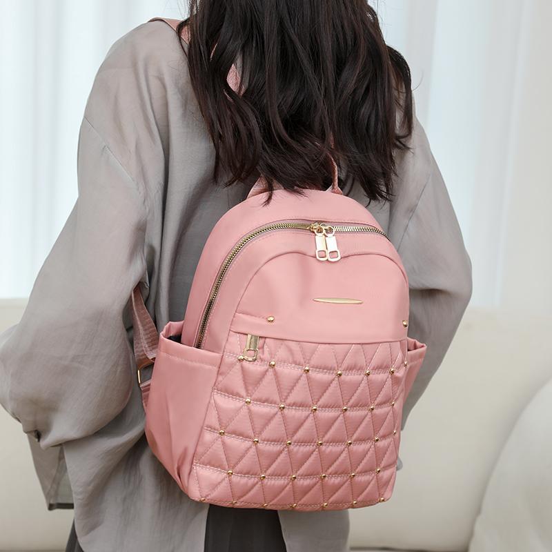 Ромбовидная вышивка рюкзак женский рюкзак большой емкости водоотталкивающий дорожный рюкзак