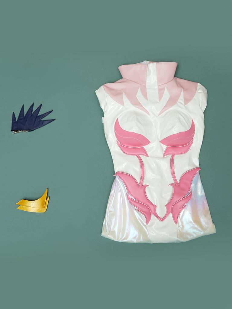 Костюм пилота-воина для взрослых, боди с длинным рукавом и купальник, косплей и костюм верх и низ, белый, женский костюм, крутой, милый, моэ, комплект,