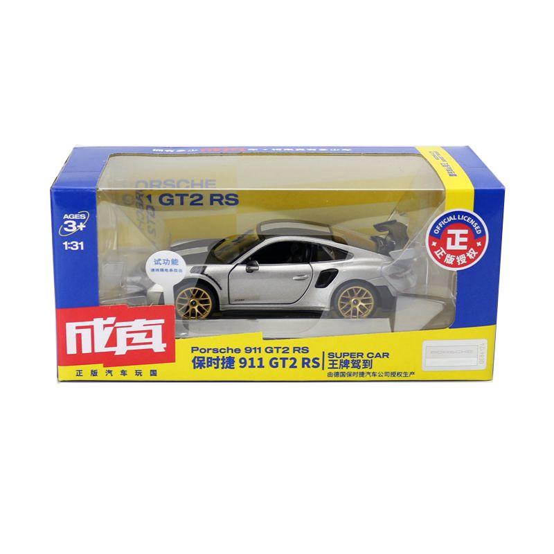 1/32 Scale 911 GT2 RS Diecast Car Model Toy, Pull Back Toy Vehicle with Sound and Light for Kids Toddler Boys Girls Gift Collection