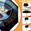 Custom Name Personalized Manchester City Print Umbrella, Auto Open Close, 8‑Rib Sturdy Frame, Commute Camping Hiking Use, Birthday Gift
