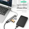 Мини-хаб USB 3.0 Type-C, алюминиевый: Док-станция-разветвитель на 4 порта