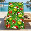 Grinch Festive Stylish Digital Printing Beach Towel Quick Drying Absorbent Blanket For Beach Pool Gym Travel Christmas Gift C9211501