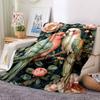1pc Parrot Floral Lightweight Flannel Blanket, Comfortable and Warm Blanket, for Office and Camping Sofa Bed110