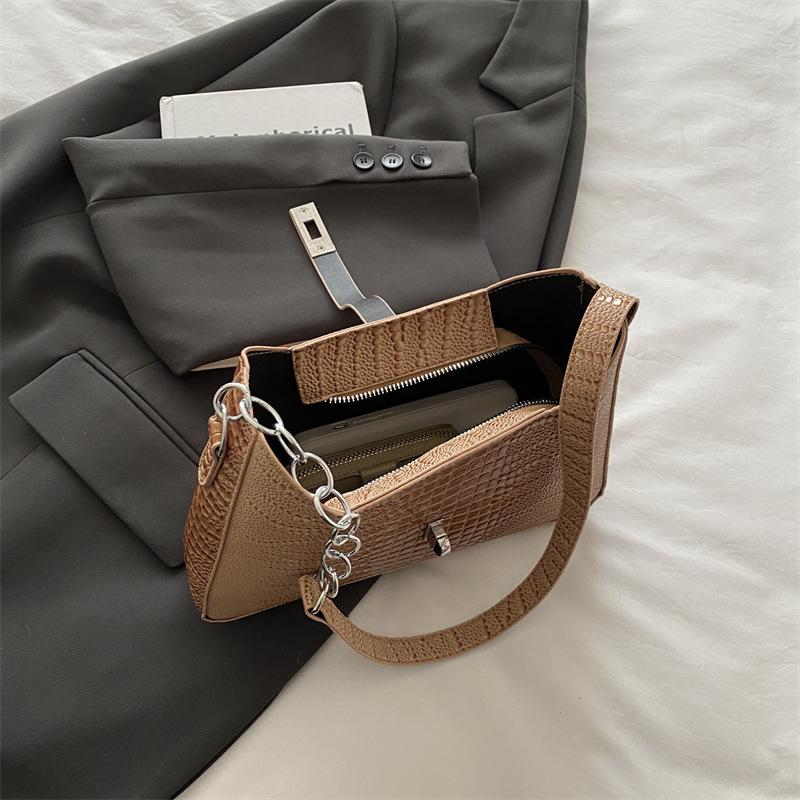 2025 весна и лето новая женская мода ретро текстура под крокодила сумка-тоут европейский и американский тренд наплечная сумка сумка под мышкой