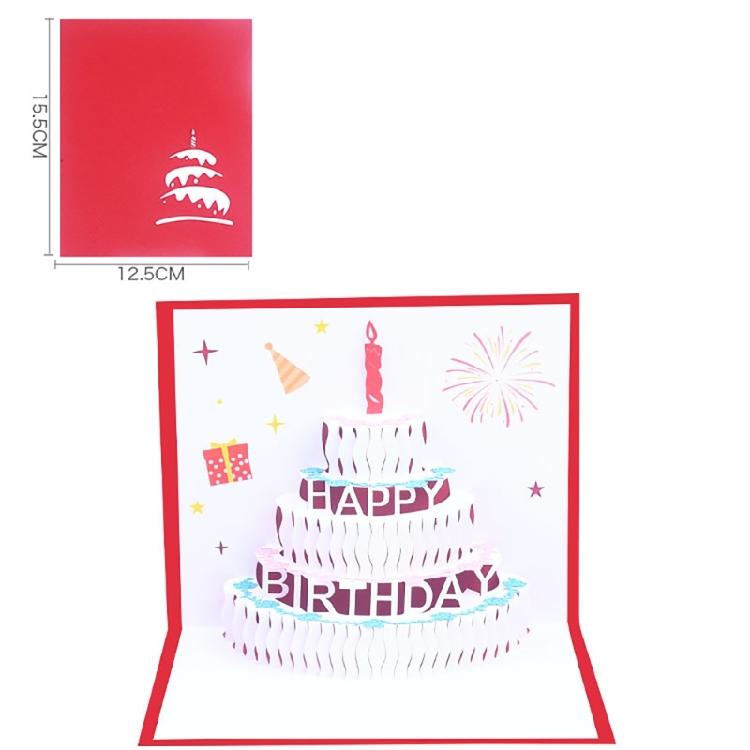 Художественная всплывающая открытка на день рождения 3D торт поздравительная открытка стильная пригласительная открытка на вечеринку для дней рождения и праздничных собраний