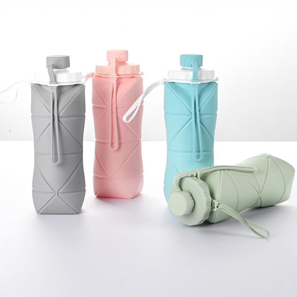 Прочные складные бутылки с водой, герметичный клапан, складная дорожная бутылка с водой для спортзала, кемпинга, пешего туризма, путешествий, спорта